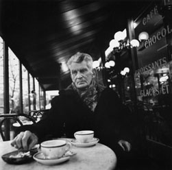 Samuel Beckett in a Paris Cafe photo by John Minihan