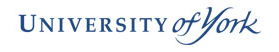 Blue University of York logo
