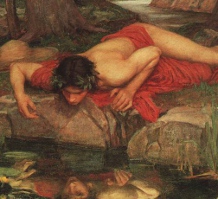 J. W. Waterhouse, Echo and Narcissus (1903) - detail