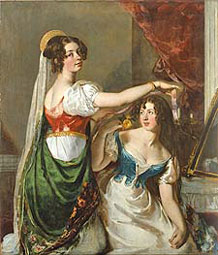 Preparing for the ball by William Etty photo permission: York Art Gallery