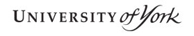 Black University of York logo